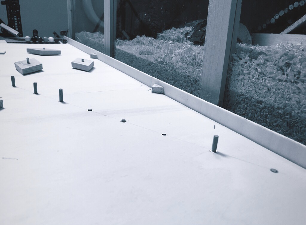 numerated wooden pegs on racetrack